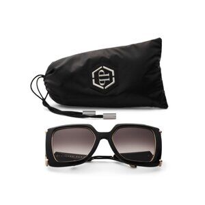 PHILIPP PLEIN Black Brown 56mm Square Sunglasses